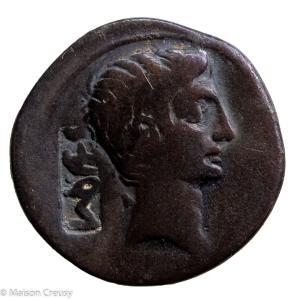 Augustus denarius with countermark