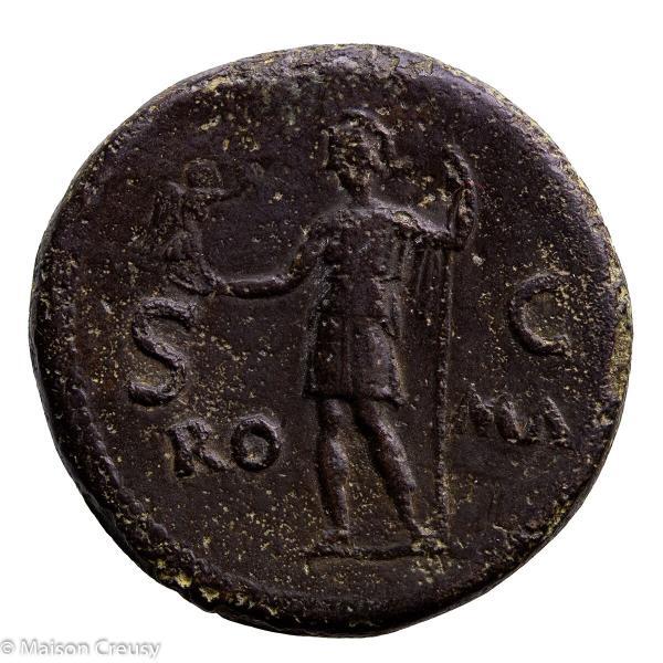 Galba AE sestertius reverse ROMA