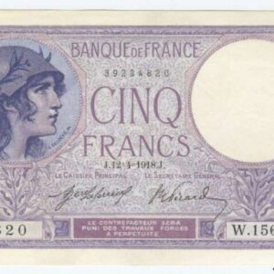 5 Francs Violet 12-4-1918