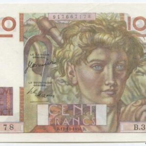 100 Francs Jeune Paysan Type 1945 , 12 10 1950