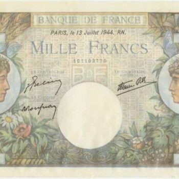 1000 Francs Commerce et Industrie Type 1940, 13 07 1944