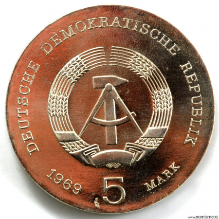 Allemagne RDA 5 mark 1969
