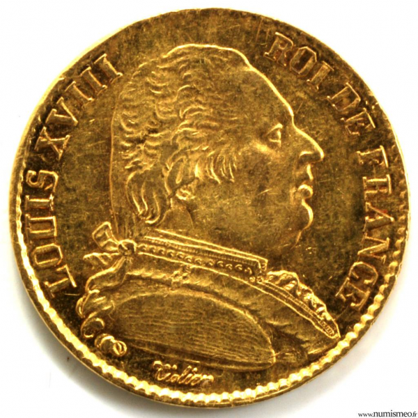 Louis XVIII 20 Francs 1815 Lille