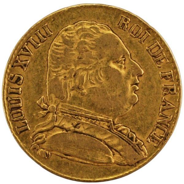 Louis XVIII 20 francs 1815 Londres