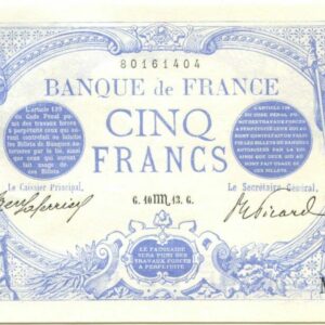 5 Francs Bleu 10.10.1913