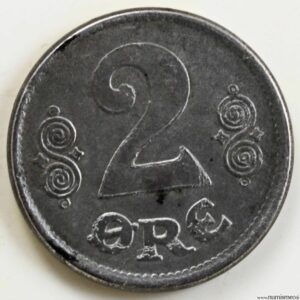 Danemark 2 ore 1918 en fer