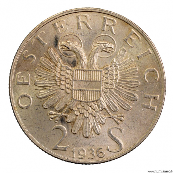 Autriche 2 shilling 1936