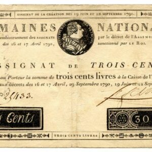 300 livres 12.9.1791