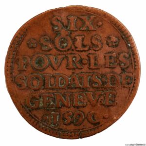 Suisse Genève 6 sols 1590
