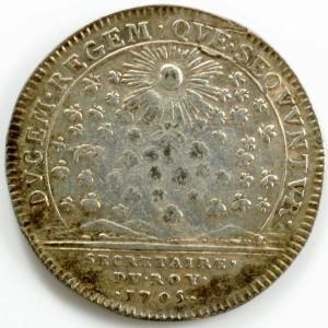 Louis XIV jeton 1705 secrétaire du Roi