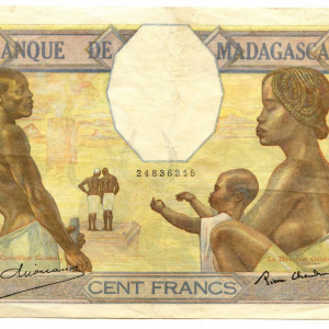 Madagascar 100 F (ND) signé CHAUDUN- DEJOUANY