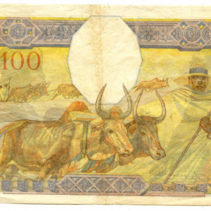 Madagascar 100 F (ND) signé CHAUDUN- DEJOUANY