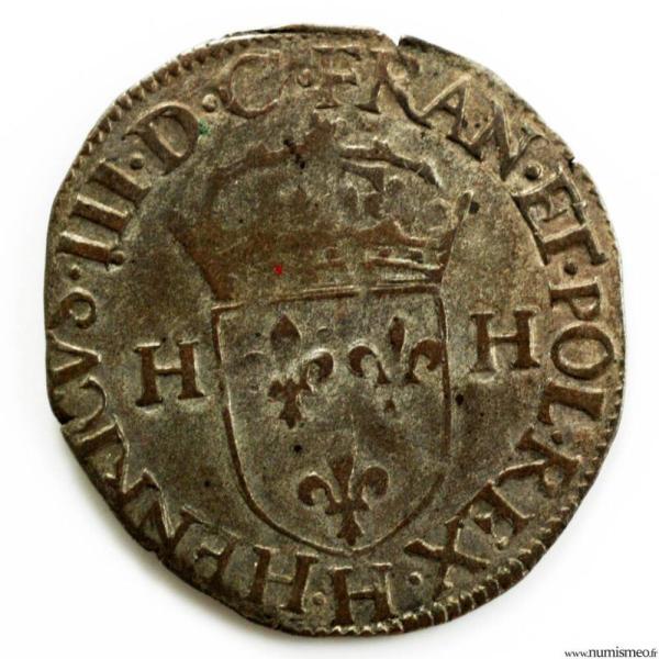 Henri III Douzain du 1er type 1576 La Rochelle