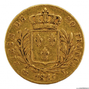 Louis XVIII 20 francs 1815 Bayonne