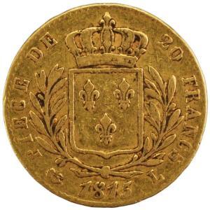 Louis XVIII 20 francs 1815 Bayonne