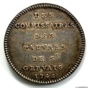 Jeton hybride des églises de paris Saint Gervais et Saint Protais