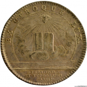 Louis XV AR jeton 1723 Paris corporation booksellers and printers