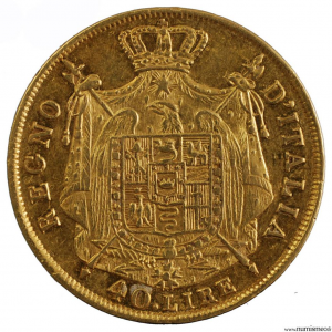 Royaume d’Italie 40 lire 1814 Milan Napoleon I