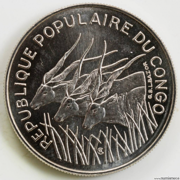 Congo 100 francs 1971 Essai