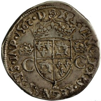 Charles IX teston du dauphiné 1562 Grenoble