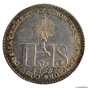 Louis XV AR Jeton 1755 église de Paris Saint-Sauveur