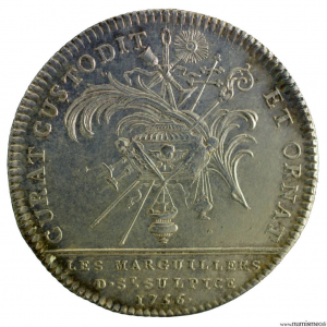 Louis XV AR jeton 1756 église de Saint Sulpice