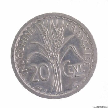 Indochine 20 cent 1945 B
