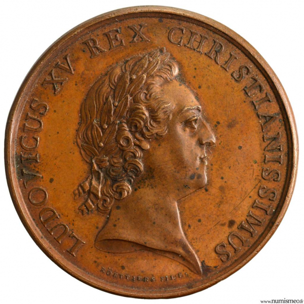Louis XV médaille pour la Manecanterie de la cathedrale de Lyon