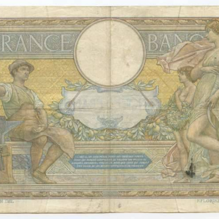 100 Francs Luc Olivier Merson Type 1906  ‘Avec LOM’, 20 4 1909
