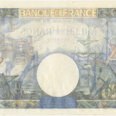 1000 Francs  Commerce et Industrie Type 1940, 13 07 1944