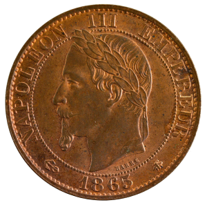 Napoleon III 5 centimes 1865 Paris