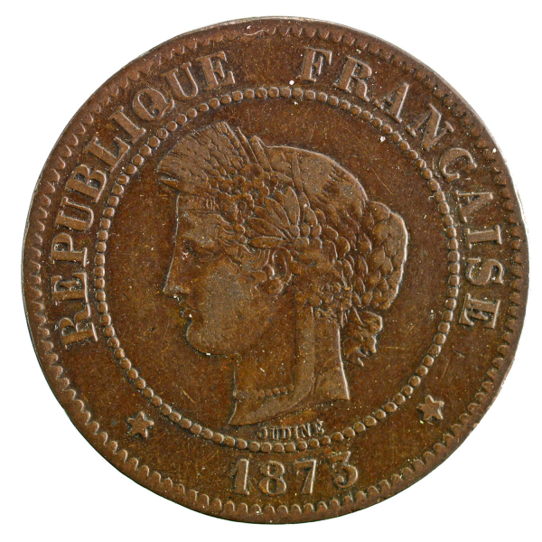III République 5 centimes Ceres 1873 Bordeaux
