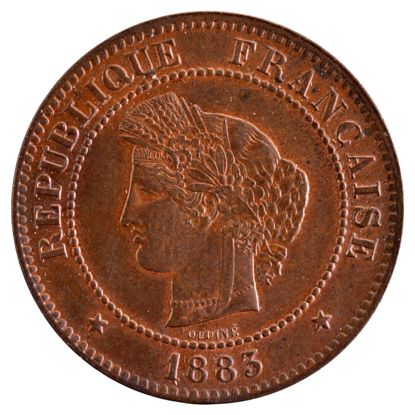 III République 5 centimes Ceres 1883 Paris
