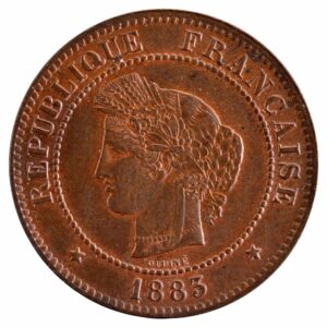 Third Republic 5 centimes Ceres 1883 Paris