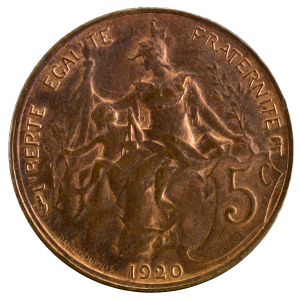 III République 5 centimes Dupuis 1920
