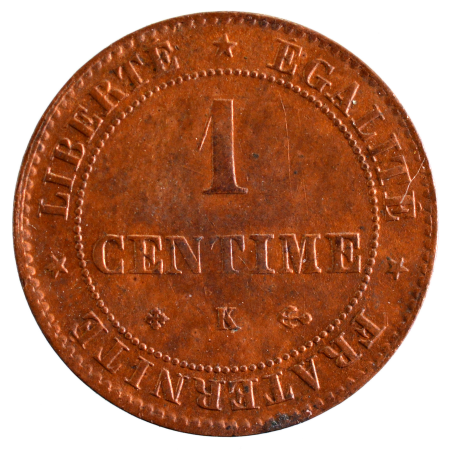 Third Republic 1 centime 1872 Bordeaux