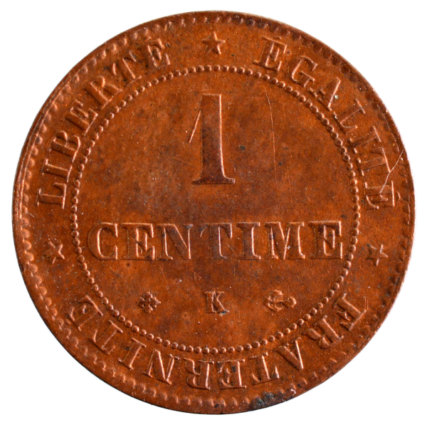 III Republique 1 centime 1872 Bordeaux
