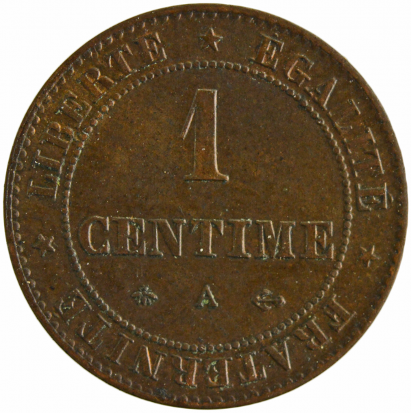Third Republic 1 centime 1875 Paris