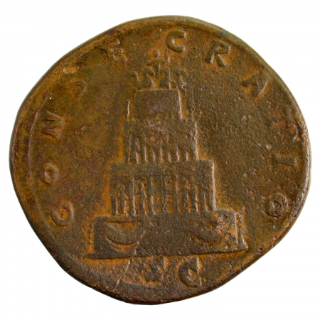 Divus Antoninus Pius AE Sestertius struck under Marcus Aurelius