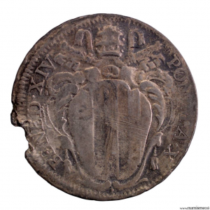 Etats Pontificaux Benoit XIV 2 Carlini 1752 X