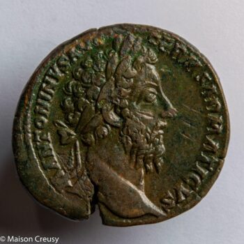 Marc Aurèle Sesterce revers Clementia