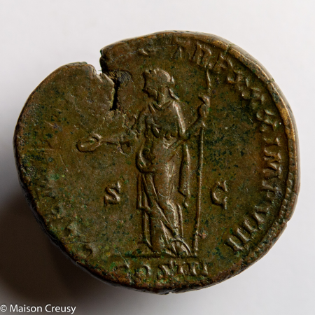 Marc Aurèle Sesterce revers Clementia