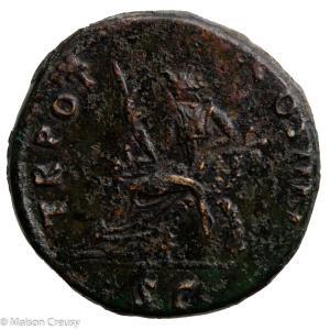 Trajan Dupondius revers TR POT COS II PP