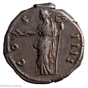 Antonin le Pieux denier revers COS IIII