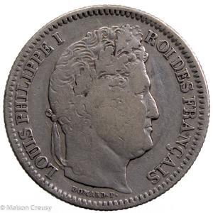 Louis Philippe AR 2 francs 1837 Rouen