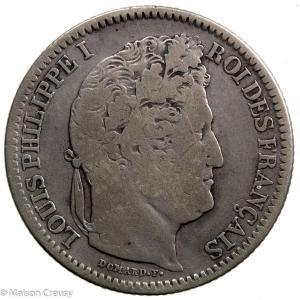 Louis Philippe AR 2 francs 1845 Strasbourg