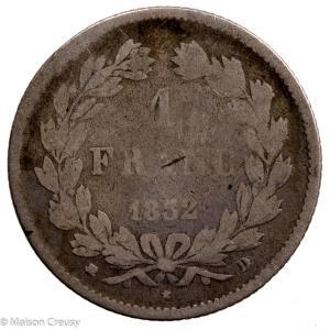 Louis Philippe AR franc 1832 Lyon
