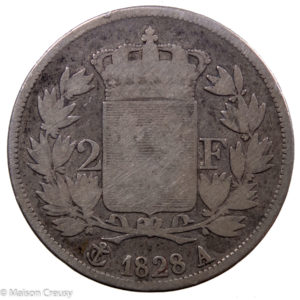 Charles X AR 2 francs 1828 Paris
