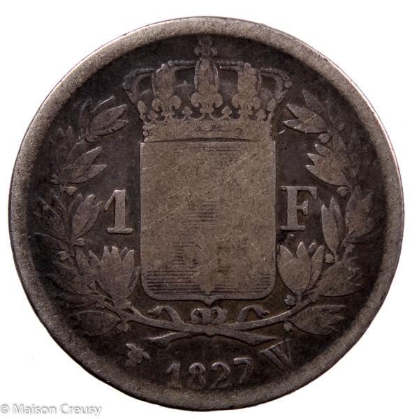 Charles X AR franc 1827 Lille