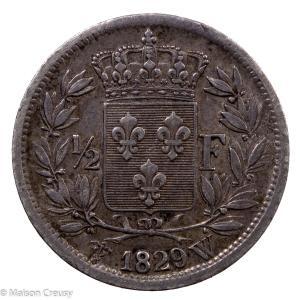 Charles X AR Demi franc 1829 Lille